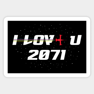 I love u 2071-anime cowboy mashup Sticker